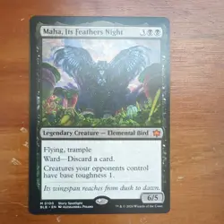 Maha, Its Feathers Night M Bloomburrow 100 NM - Image 1