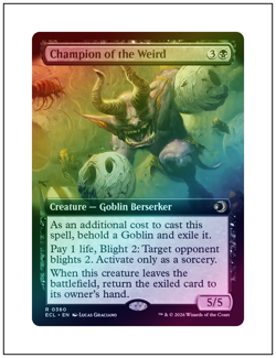 1x Champion of the Weird, Extended Art Foil, Lorwyn Eclipsed, Magic MTG NM - Image 1