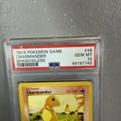 Pokemon Charmander 46/102 Shadowless Base Set 1999 Card PSA 10 Gem Mint - Image 2