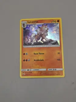 Lycanroc 76/147 Cracked Ice Holo Burning Shadows Pokemon Card NM - Image 2