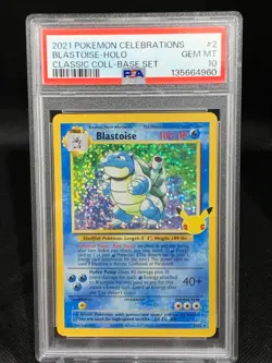Blastoise Holo PSA 10 Pokemon Celebrations Classic Collection 2/102 - Image 1