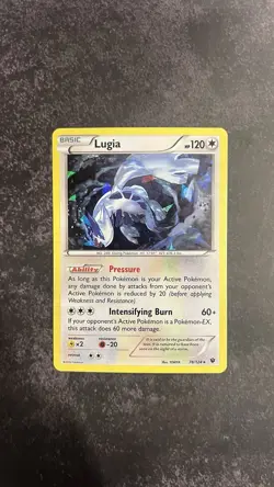 Lugia 78/124 Fates Cracked Ice Holo Fates Collide 2016 Pokemon TCG NM - Image 3