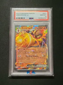 💎 PSA 10 2023 POKEMON PAR English PARADOX RIFT #027 ARMAROUGE EX GEM #027 - Image 1