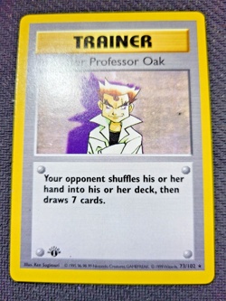 1999 Pokemon Base 1st Edition #73 Impostor Professor Oak Thick Stamp Pokemon - Image 1