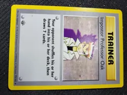 1999 Pokemon Base 1st Edition #73 Impostor Professor Oak Thick Stamp Pokemon - Image 2