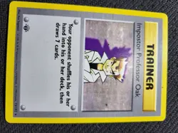 1999 Pokemon Base 1st Edition #73 Impostor Professor Oak Thick Stamp Pokemon - Image 4