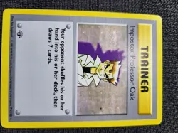 1999 Pokemon Base 1st Edition #73 Impostor Professor Oak Thick Stamp Pokemon - Image 5