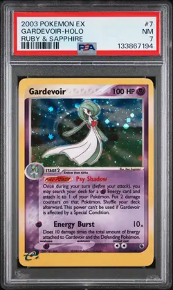 2003 Pokemon EX Ruby & Sapphire #7 Gardevoir Holo PSA 7 NM Ruby & Sapphire - Image 1