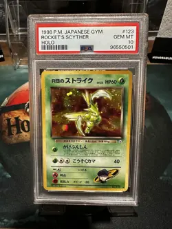 PSA 10 GEM MINT - Rockets Scyther Holo - 1998 Pokemon Japanese #123 ✨💫 - Image 2