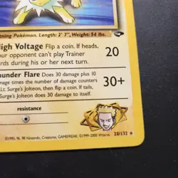 2000 Lt. Surge’s Jolteon 28/132 - Gym Challenge Non-Holo Rare - Pokemon TCG - NM - Image 3