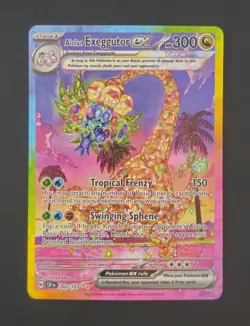 Pokemon Alolan Exeggutor EX Holo Special Illustration Rare 242/191 Sv08 English - Image 1