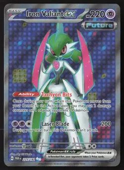 Iron Valiant ex Full Art 225/182 Pokemon Paradox Rift - Image 1