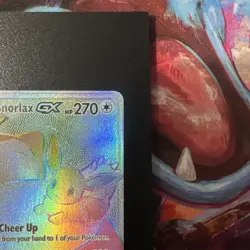 Pokemon Eevee & Snorlax GX Team Up TCG Secret Rare Card 191/181 CleanWith Crease - Image 3