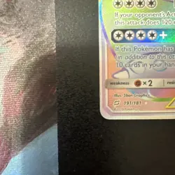 Pokemon Eevee & Snorlax GX Team Up TCG Secret Rare Card 191/181 CleanWith Crease - Image 4
