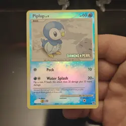 Piplup 93/130 Diamond & Pearl Reverse Holo Common Pokemon Card 60 HP English - Image 1