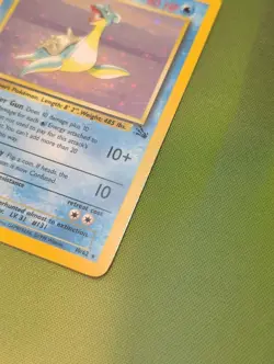 LAPRAS Pokemon TCG Fossil HOLO Rare Card #10/62 Vintage 1999 - Image 3