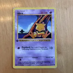 ABRA Pokemon Card - WOTC - 1st Edition - Base Set - Shadowless - 43/102 - Image 1