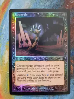 Magic the Gathering MTG - 1 x FOIL Unearth - Urza's Legacy - LP/MP - Image 1
