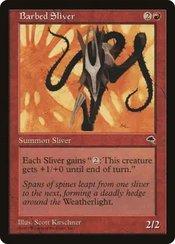 3XMTG Barbed Sliver TMP #163 Uncommon - Image 1