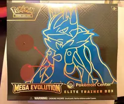 Pokemon Center Mega Evolutions Elite Trainer Box LUCARIO ✅ small holes plastic - Image 3