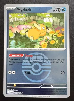 Psyduck 039/217 Reverse Holo Love Ball Ascended Heroes Pokemon TCG NM - Image 1