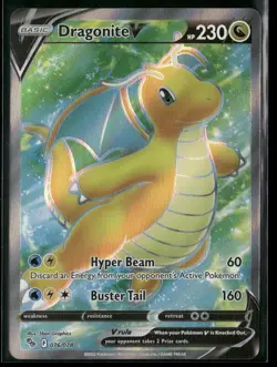 Dragonite V (Full Art) 076/078 Pokemon GO Holo - Image 1