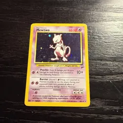 Mewtu Mewtwo Holo 10/102, 1st Edition Base Set, 1999 WOTC Pokemon, - Image 1