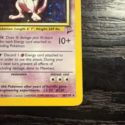 Mewtu Mewtwo Holo 10/102, 1st Edition Base Set, 1999 WOTC Pokemon, - Image 5