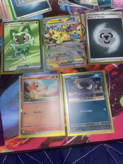 Ascended Heroes Sprigatito #251 Pikachu 057 Pokemon Lot Gastly Cosmos Charmander - Image 2
