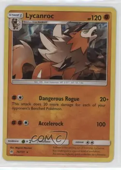 Lycanroc (Cracked Ice Theme Deck Holo) Holo Pokemon Sun & Moon Forbidden Light - Image 1