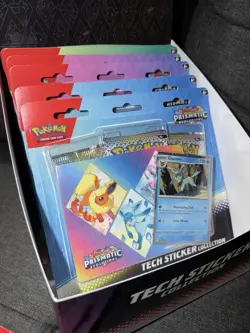 Pokemon Prismatic Evolutions Tech Sticker Collection Lot - Image 2