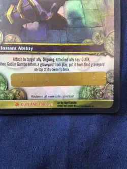 World of Warcraft Goblin Gumbo LOOT Card Unused Gumbo Kettle Unscratched - Image 2