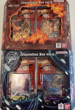 SEALED NEW RELEASE One Piece Card Game Illustration Box Vol. 5 + 6 Set - Image 1