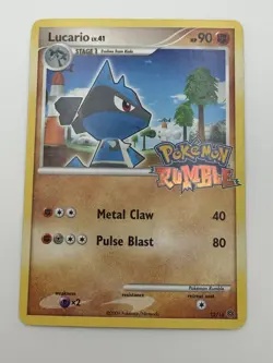 Lucario - 12/16 - Pokemon Rumble Holo LP GREAT CARD VERY RARE FASY SHIPPING - Image 1