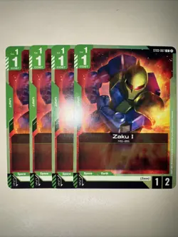 Gundam TCG GCG ST03-007 ZAKU 1 X4 Playset Card Game CCG English - Image 1