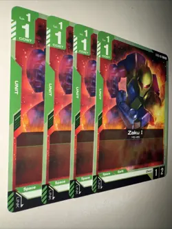 Gundam TCG GCG ST03-007 ZAKU 1 X4 Playset Card Game CCG English - Image 2