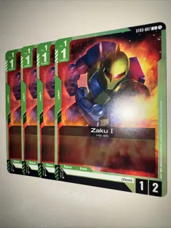 Gundam TCG GCG ST03-007 ZAKU 1 X4 Playset Card Game CCG English - Image 3