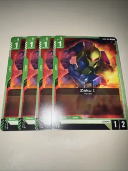 Gundam TCG GCG ST03-007 ZAKU 1 X4 Playset Card Game CCG English - Image 4