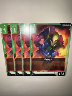 Gundam TCG GCG ST03-007 ZAKU 1 X4 Playset Card Game CCG English - Image 5