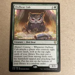 Owlbear Cub -NM- MTG CLB Commander Legends Pack Fresh Never Played - Image 1