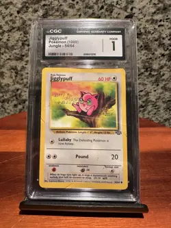 Jigglypuff 54/64 Pokemon Jungle CGC 1 Pop 1 - Image 1