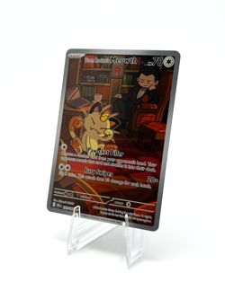 Pokemon Team Rocket’s Meowth Illustration Rare Destined Rivals 203/182 - Image 2