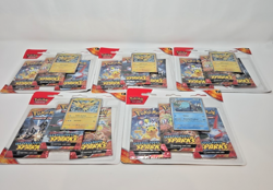 5x 3-Pack Blister Lot Of Pokemon TCG Scarlet & Violet Surging Sparks - Image 1