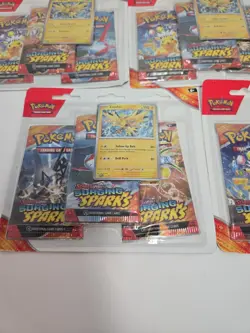 5x 3-Pack Blister Lot Of Pokemon TCG Scarlet & Violet Surging Sparks - Image 2