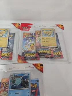 5x 3-Pack Blister Lot Of Pokemon TCG Scarlet & Violet Surging Sparks - Image 4