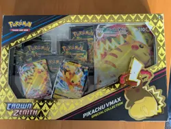Pokemon TCG Crown Zenith Pikachu VMAX Box-5 Packs++ - Image 1