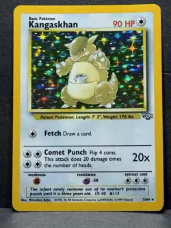 Pokemon TCG Kangaskhan Jungle 5/64 Holo Unlimited Holo Rare LP #2 - Image 1