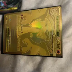 2025 Pokemon PFL EN- Phantasmal Flames #130/094 Mega Charizard X Gold ex MHR - Image 3