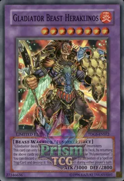 Gladiator Beast Heraklinos super rare TDGS-ENSE2 Yugioh - Image 1