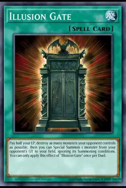 MZMU-EN023 Illusion Gate Secret Rare 1st Edition YuGiOh Preorder - Image 1